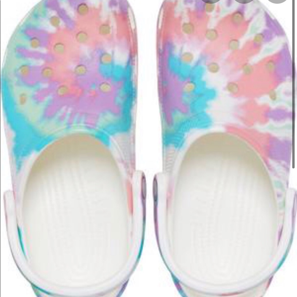 Tie dye crocs